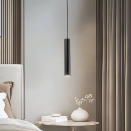 Argon Omera pendant light, black, steel Ø 8 cm