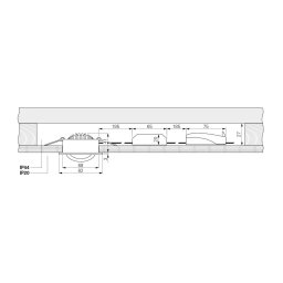 Deko-Light LED recessed ceiling light Dione, IP44, black, dimmable to warm
