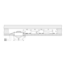 Deko-Light LED recessed ceiling light Dione, IP44, 4,000 K, black, dimmable