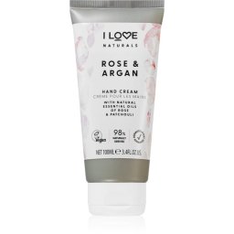 I Love Naturals Rose & Argan Moisturising Hand Cream with rose fragrance 100 ml