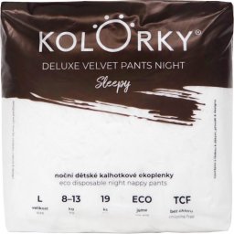Kolorky Deluxe Velvet Pants Night Sleepy disposable nappy pants night L 8-13 kg 19 pc