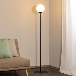 ALDEX Joel floor lamp, black/white, 1-bulb