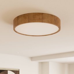 Envostar Kerio ceiling light, Ø 47 cm, natural oak