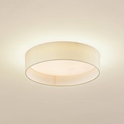 Lindby LED ceiling light Eilif, fabric, white, Ø 40 cm, CCT