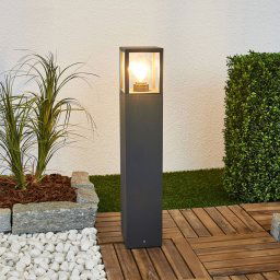 Lucande Klemens path light, 65 cm, anthracite, metal, E27