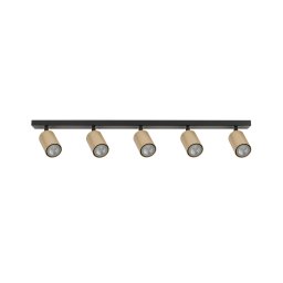 SIGMA Zoom ceiling spotlight, 5-bulb, black/gold