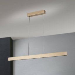 ORION LED hanging light Tara, gold-coloured, length 120 cm, aluminium/steel