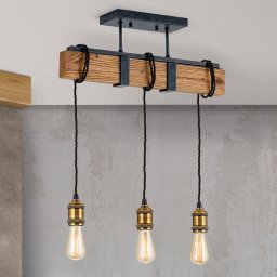 ORION Cellar hanging light, vintage design, three-bulb