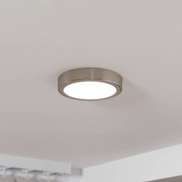 EGLO LED surface-mounted panel Fueva 5 IP20 830 nickel Ø16cm