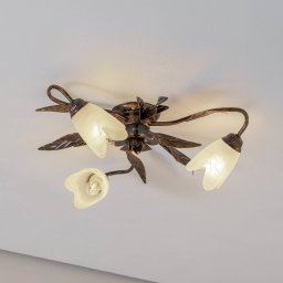 ONLI Sonia ceiling light, 3-bulb, bronze