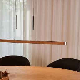 HerzBlut Novelie LED pendant light, oiled oak