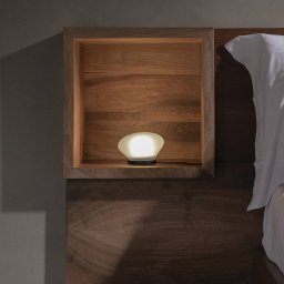 Karman Agua LED table lamp Ø 13 cm, frosted glass