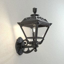 Fumagalli Golia wall lantern for outdoors black clear 2,700K