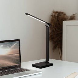 FH Lighting Ole LED rechargeable office desk lamp, black, sensor, dimmable, CCT