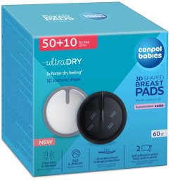 Canpol babies 3D Shaped Breast Pads Postpartum Pads disposable breast pads 60 pc