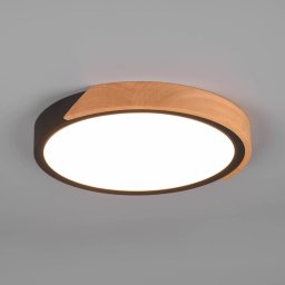 Reality Leuchten Jano LED ceiling light, Ø 31.5 cm, 3,000 K, black