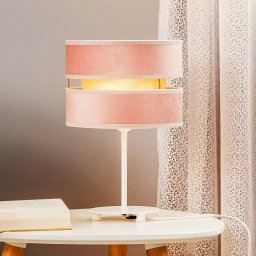 Duolla Golden Duo table lamp, height 30 cm, light pink/gold