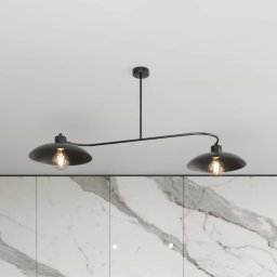 EMIBIG LIGHTING Foster ceiling light, 2-bulb, 100 cm, black, metal