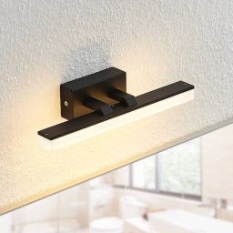 Lucande Lisana LED wall light, horizontal, 32 cm, IP44