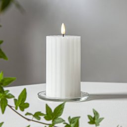 STAR TRADING LED candle Flame strip white 15 cm real wax battery operated