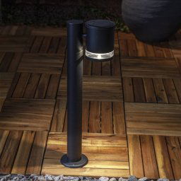 STAR TRADING LED pedestal light Vienna, black, metal, height 50 cm