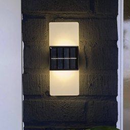 STAR TRADING LED outdoor wall light Wally, 20x8 cm white frosted CCT