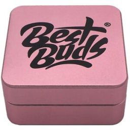 Best Buds Flat Square Aluminium Grinder Flamingo, 2 Parts, 50 Mm