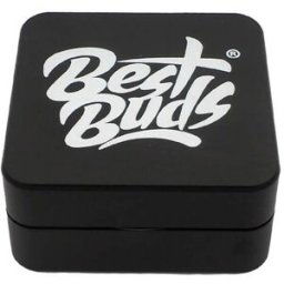 Best Buds Flat Square Aluminium Grinder Onyx, 2 Parts, 50 Mm