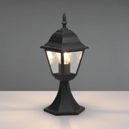 Trio Lighting Livenza pillar light, black, height 39 cm, aluminium, IP44