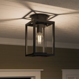 Lucande outdoor ceiling light Ferda, 29 cm, anthracite, IP44