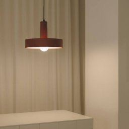 LEDS-C4 hanging light Keops 1, terracotta matt, Ø 28 cm, aluminium