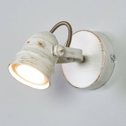 Lindby Leonor wall spotlight, white, metal, 1-bulb, 9.5 cm