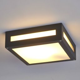 Lucande Nerea rectangular outdoor ceiling light