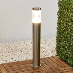 Lindby LED path light Fabrizio, height 56 cm, stainless steel