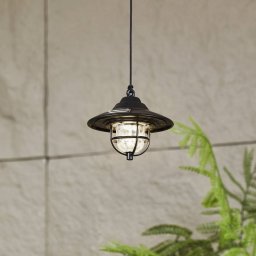 Lindby LED outdoor light Ketil, black, ground spike, battery