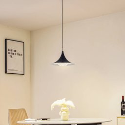 Lindby pendant light Jarl, black, metal, Ø 35 cm, G9