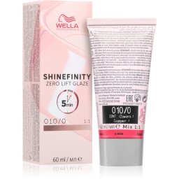 Wella Professionals Shinefinity Zero Lift Glaze demi-permanent hair dye shade 010/0 Lightest Blonde Natural 60 ml