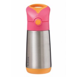 b.box Thermos Mini thermos with straw Pink Orange 350 ml