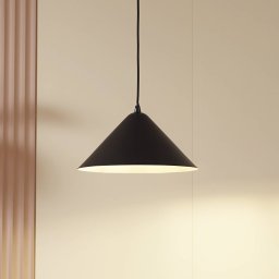 Lindby Clarine pendant light, black/white, Ø 32 cm, metal