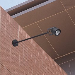 LCD LED outdoor wall spotlight 5012, black, aluminium, glass, 68 cm