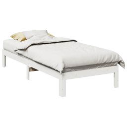 vidaXL Bed Frame without Mattress White 90x200 cm Solid Wood Pine