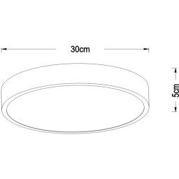 Lucide LED ceiling light Unar, gold matt, Ø 30 cm