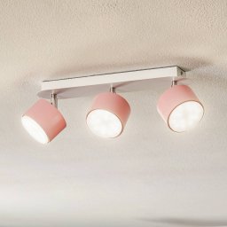 Eko-Light Cloudy ceiling spotlight, 3-bulb, pink