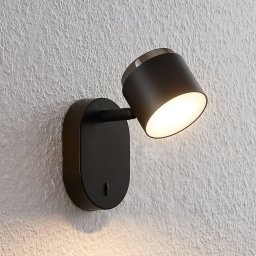 Lindby Marrie LED spot with switch, black