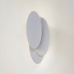 Lindby LED wall light Kolme, white, plastic, 28 cm