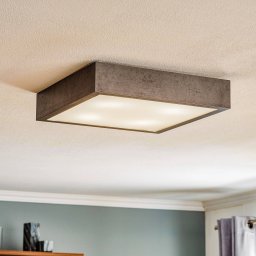 Argon Tromsö ceiling light, 40x40 cm, concrete grey