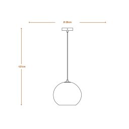 LEDVANCE pendant light Ball, Ø 26 cm, brown, corrugated cardboard, E27