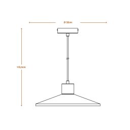 LEDVANCE Concrete Wood pendant light, Ø 32 cm, concrete, grey