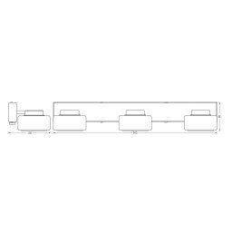 LEDVANCE LED wall light Orbis Flame, 3-bulb, chrome, IP44