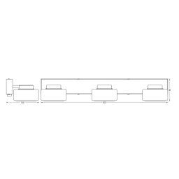 LEDVANCE LED wall light Orbis Flame, 3-bulb, black, IP44